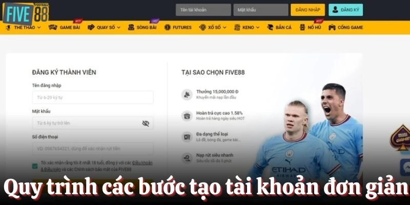 Quy trình các bước tạo tài khoản cực kỳ đơn giản